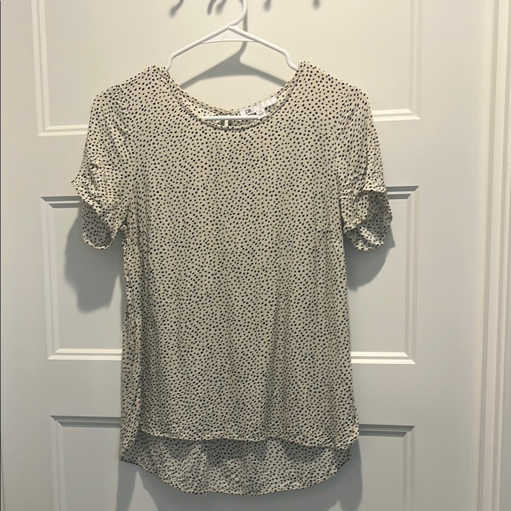 Polka Dot Short Sleeve Women's Top